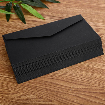 1/6/12 PCS Classical White Black Kraft Blank Mini Paper Window Envelopes Wedding Invitation Envelope Gift Envelope