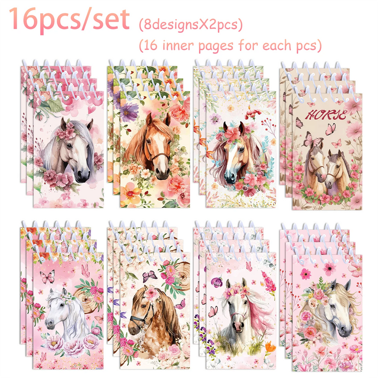 16pcs Football Mermaid Animals Mini Spiral Pocket Notebooks Memo Pad Coil Booklet Notepads For Kids Gifts Party School Diaries