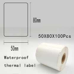 5PK Thermal Adhesive Label Papers for P1 Label Papers DP23 DP30 DP80 Label Maker  Waterproof  Tear Resistant Sticker