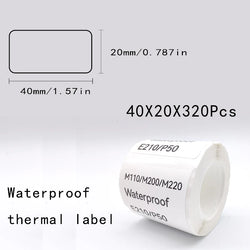 5PK Thermal Adhesive Label Papers for P1 Label Papers DP23 DP30 DP80 Label Maker  Waterproof  Tear Resistant Sticker