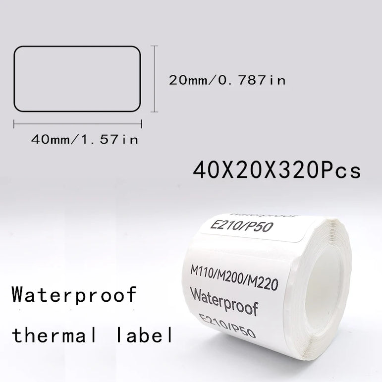 5PK Thermal Adhesive Label Papers for P1 Label Papers DP23 DP30 DP80 Label Maker  Waterproof  Tear Resistant Sticker