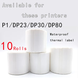 5PK Thermal Adhesive Label Papers for P1 Label Papers DP23 DP30 DP80 Label Maker  Waterproof  Tear Resistant Sticker