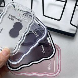 Transparent Card Holder Student Bus Campus Meal Card, 3-inch Polaroid Card Holder, Spring Pendant Keychain