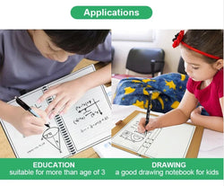 HOMESTEC A4 Reusable Erasable Notebook With Pen&Cloth Microwave Heating Waterproof Notepad Office School Smart Notebook