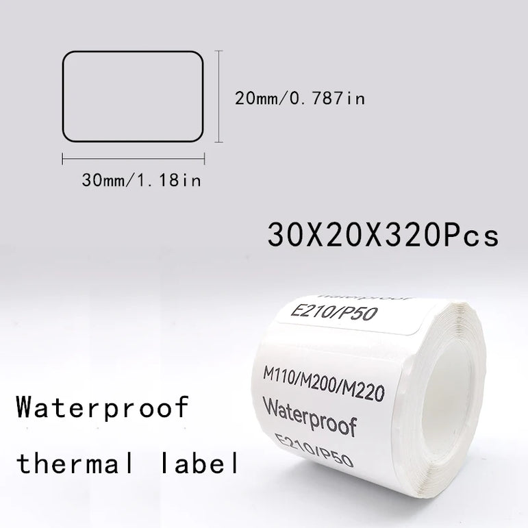 5PK Thermal Adhesive Label Papers for P1 Label Papers DP23 DP30 DP80 Label Maker  Waterproof  Tear Resistant Sticker