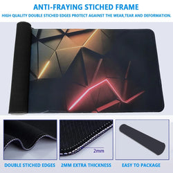 Mouse Pad Desk Pad Extended Mouse Mat 31.5x11.8in Large Computer Keyboard Desk Mat Desk Pad with Non-Slip Base and Stitched Edge