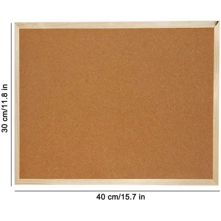 Cork Board Double-sided Photo Display Retro Frame Wall Hanging Message Boards Wall Home Decor for Office School Notice Supplies
