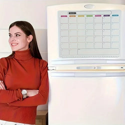 A Refrigerator Magnet ,Monthly And Weekly Planner, Magnetic Calendar Sticker, Soft Note Message Board