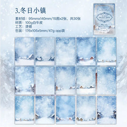 30pcs/lot Memo Pads Material Paper Field Diary Junk Journal Scrapbooking paper Cards Background Decoration stationery