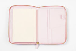 Moterm Genuine Pebbled Grain Leather A5 Zip Cover with Top Pocket Cowhide Planner Zipper Notebook Organizer Agenda Journal Diary