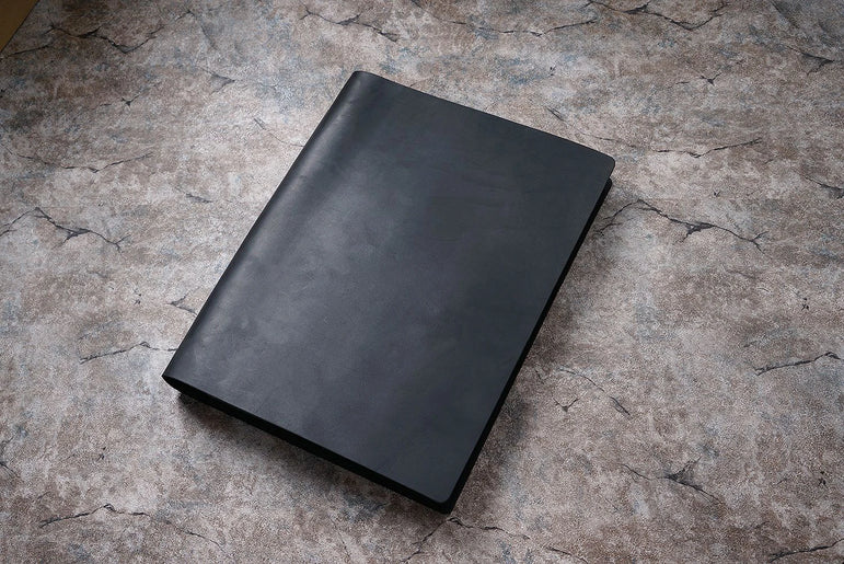 First-layer Cowhide Notebook A4 Enlarged Notebook Crazy Horse Leather Binder Thickened Sketchbook Retro Notepad Gift Notebook