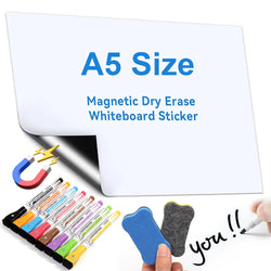 A5 Size Magnetic Whiteboard Pens Fridge Dry Erase White Board Refrigerator Magnet Note Home Soft Flexible Remind Message Boards