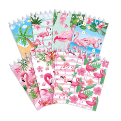 8pcs Hawaii Flamingo Mini Spiral Pocket Notebooks Memo Pad Coil Booklet Notepads For Stationery School Diaries Summer Party