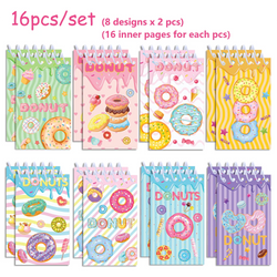 16pcs Football Mermaid Animals Mini Spiral Pocket Notebooks Memo Pad Coil Booklet Notepads For Kids Gifts Party School Diaries