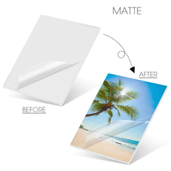 10 Sheets Cold Laminating Film Glossy Transparent Label Sticker Self Adheisve Lamination Film Waterproof Overlay Photo Picture