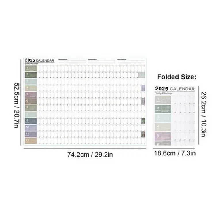 2025 Calendar Planner Sheet Large Wall Calendar To Do List Yearly Planner Target List Schedule Organizer Office Supplies