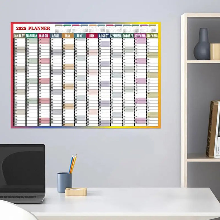 2025 Calendar Planner Sheet Large Wall Calendar Kawaii To Do List Planner Target List Schedule Organizer Office Supplies
