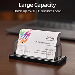 Transparent Acrylic Business Card Holder, Office Business Card Display Stand, 30-40 Business Cards Card Holder For Desk