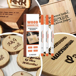 Wood Burning Pen 3 Pieces Wood Markers Wood Burning Tool Wood Burning Kit Wood Stain Markers For Christmas New Year Family