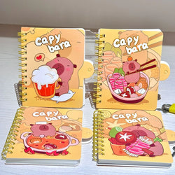 A7 Cartoon Capybara Coil Notebook Kawaii Learning Coil Book Cute Study Pocket Notepad Small Notebook School Stationery 
﻿ 
﻿