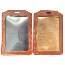 2023 1PC Colorful No zipper Badge Card Set Double-Sided Transparent PU Imitation Leather Credit Card Holder Work Supplies