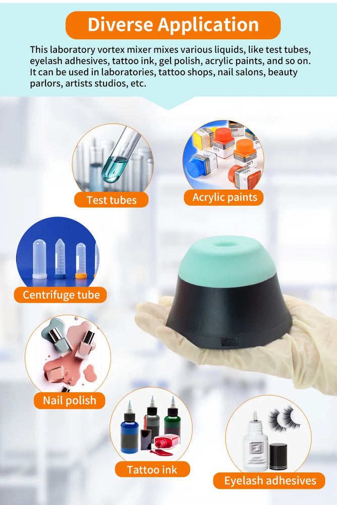 WESTTUNE 3000RPM Lab Mini Vortex Mixer Portable Ink Electric Liquid Orbital Stirrer Mixing Color Pigment Bottle Shaker 110/220V