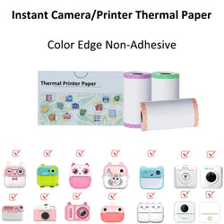 Self-Adhesive Instant Camera Print Refill Paper- Photo Printer Thermal Paper Rolls Instant Print Camera Refill Paper,57x30mm
