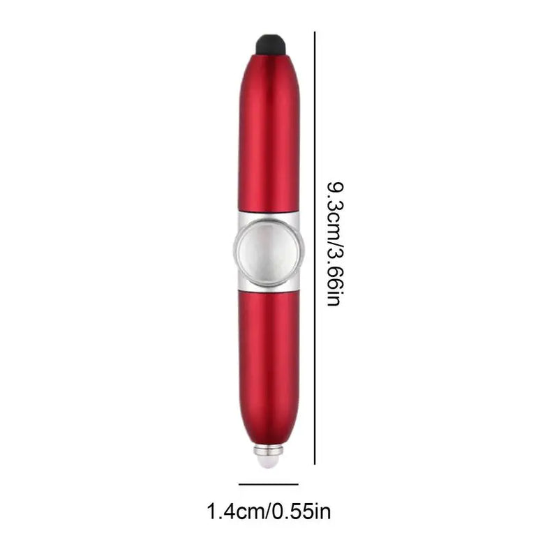 Creative Fingertip Gyroscope Pens Gyro Spinner Light Fidget Toy Pen With Led Relief Stress Finger Ballpoint Pen