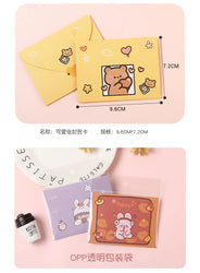 Bear Rabbit Blessing Thank Envelope Ins Cartoon Decoration Letter Paper 9 Styles Beautiful Cartoon Greeting Card New Year Gift