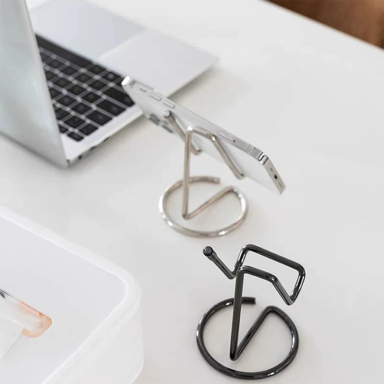 Desktop Phone Holder Simple Metal Business Card Holder Stand Office Desktop Business Name Card Display Organizer