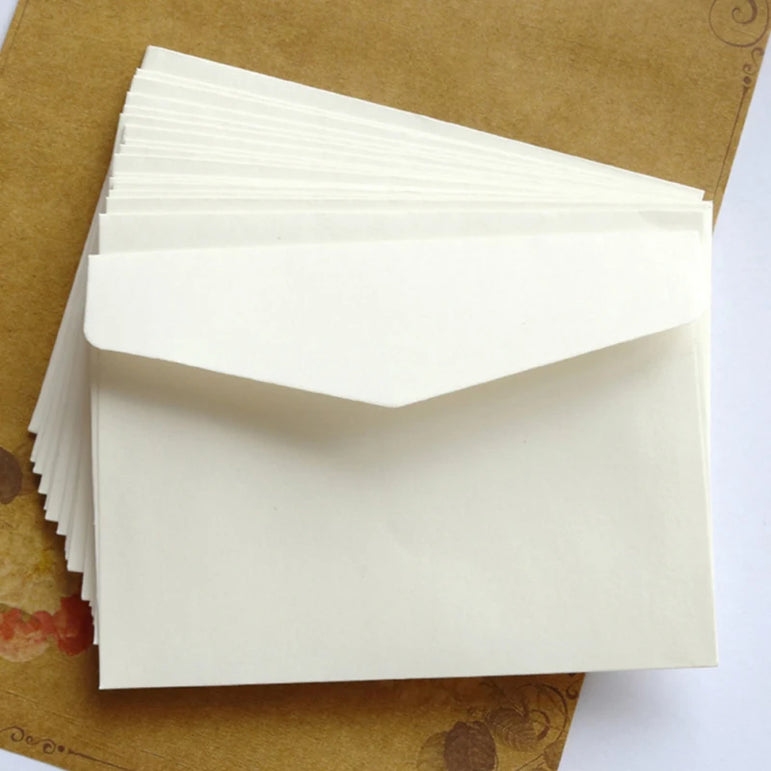 100 Pcs Mini Blank Envelopes Card Storage Bag Paper Envelope Document Holder Business Letter Envelope Money Bag Thickened File