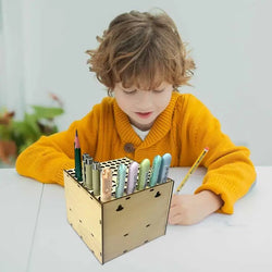 67 Holes Paintbrush Holder Stand Wooden Paint Brush Stand Desk Organizer Wall Mounted Makeup Brush Shelf For Painting Supplies