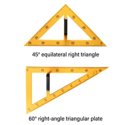 Large Triangular Ruler Professional Math Geometry Multifunction Compass Multi-Size Angle Protractor Teacher