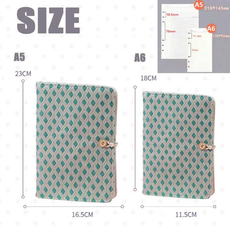 No Inner Page A5/A6 Loose-leaf Book Cover Creative INS Mini Budget Binder Cover 6 Rings 3D Notebook Cover Planner