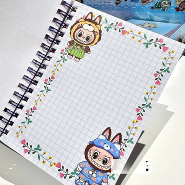 1/3/5 Pcs Cartoon Anime Cute Bunny Print Booklet Roll Book Sticker Combo Book Student Decompress Diy Booklet Material Gift