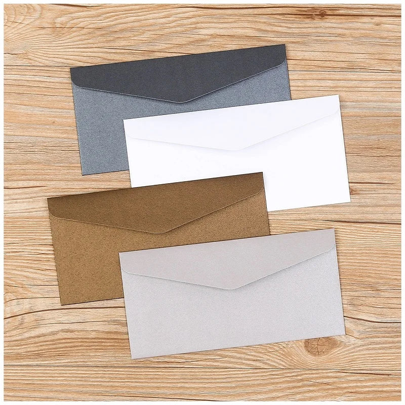 50pcs/lot 22x11cm Envelope High-grade 250g Pearlescent Paper Envelopes for Wedding Invitation Business Supplies Stationery