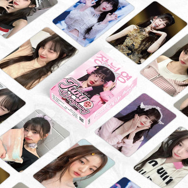 55 Pcs/Set IVE Jang Wonyoung Laser Lomo Card Korean Idol Small Cards HD Photocard Fans Collection Cards