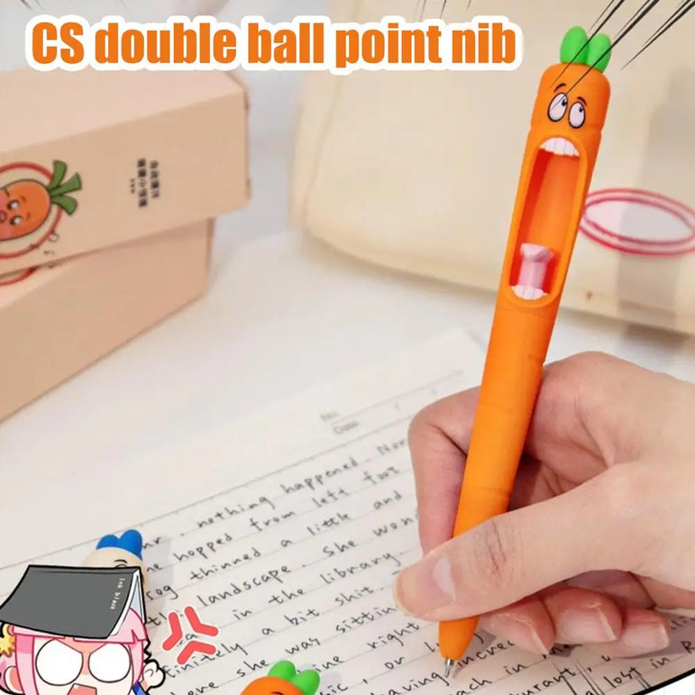 Carrot Gel Pen 4x Funny Screaming Carrot Journaling Writing Pen Creative School Drawing Tool Study Stationery Supplies For