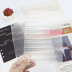 A7 Frosting Thick line Acrylic Loose Leaf Binder Cover DIY Account Book Journal Planner Office Stationery Supplies
