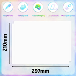 10 Sheets Cold Laminating Film Glossy Transparent Label Sticker Self Adheisve Lamination Film Waterproof Overlay Photo Picture