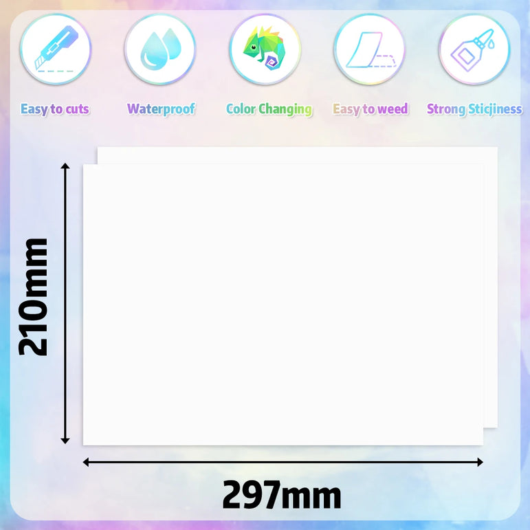 10 Sheets Cold Laminating Film Glossy Transparent Label Sticker Self Adheisve Lamination Film Waterproof Overlay Photo Picture