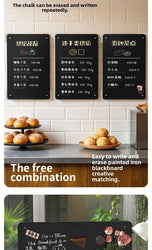 Desktop magnetic large-sized whiteboard, handwritten ironwork sign, coffee shop, standing blackboard billboard