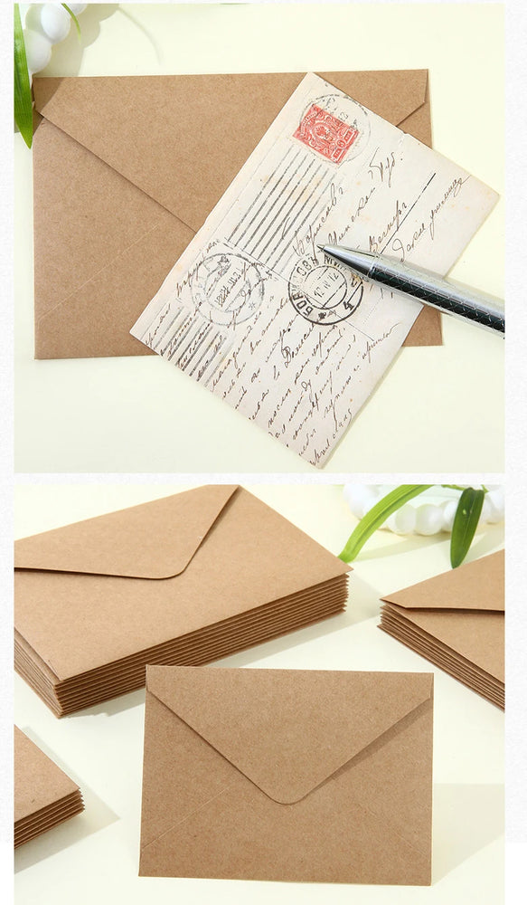 50pcs/lot Envelope 140g Kraft Paper Postcards for Wedding Invitation 19x14cm Envelopes Business Supplies Stationery Storage
