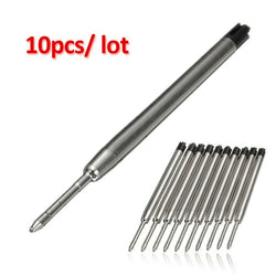 10pcs Black Ballpoint Pen Ink Refills Fine Point Medium For Parker Style Replace