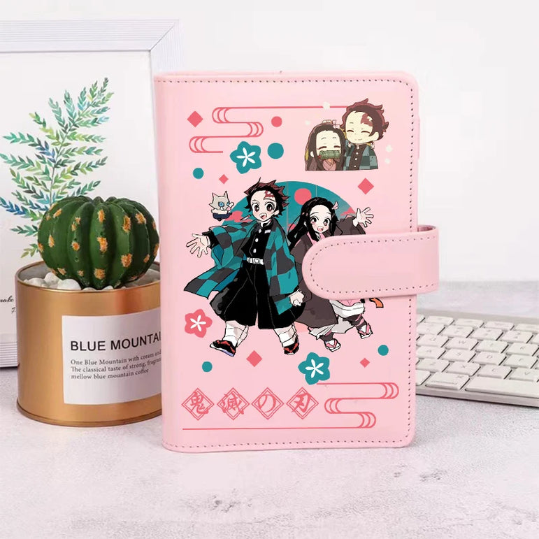 Demon Slayer Kawaii Notebook Kamado Nezuko Handbook Flipchart School Supplies Office Pu Material Children's Day Birthday Gift