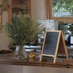 1pc, Freestanding Wooden A Frame Double Sided Chalkboard For Tabletop Menu Board, Wedding Message Sign, Party Supplies