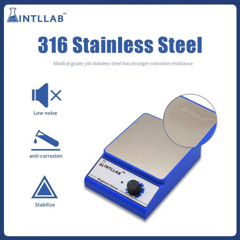 US Plug 3000ml Capacity Magnetic Stirrer With 316 Stainless Steel, Lightweight and Compact, with an Extraordinary Rotation Speed