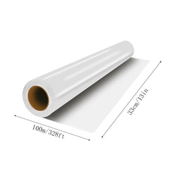 DTF Transfer Film 13inx328ft/33cmx100m Hot Peel Transfer Film Printing Double Side Matt for DTF All Printer I3200 xp600 A3