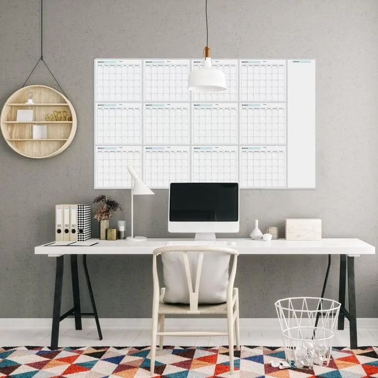 Erasable Large Wall Planner Calendar Huge Wet & Dry Erase Schedule Planner Calendar Giant Erasable Wall Calendar Blank Undated