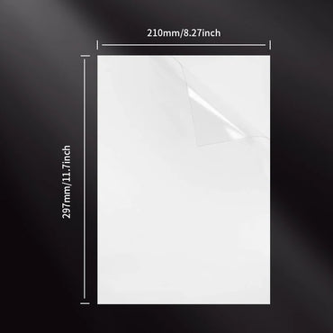 A4 10/50PCS 5MIC 100% Transparent Self-adhesive Paper  Vinyl Sticker Paper For Laser Printing Waterproof Scratchproof  Tear-off.